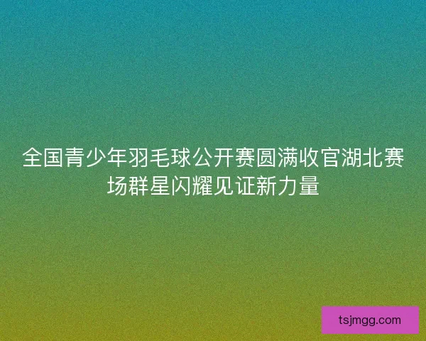 全国青少年羽毛球公开赛圆满收官湖北赛场群星闪耀见证新力量